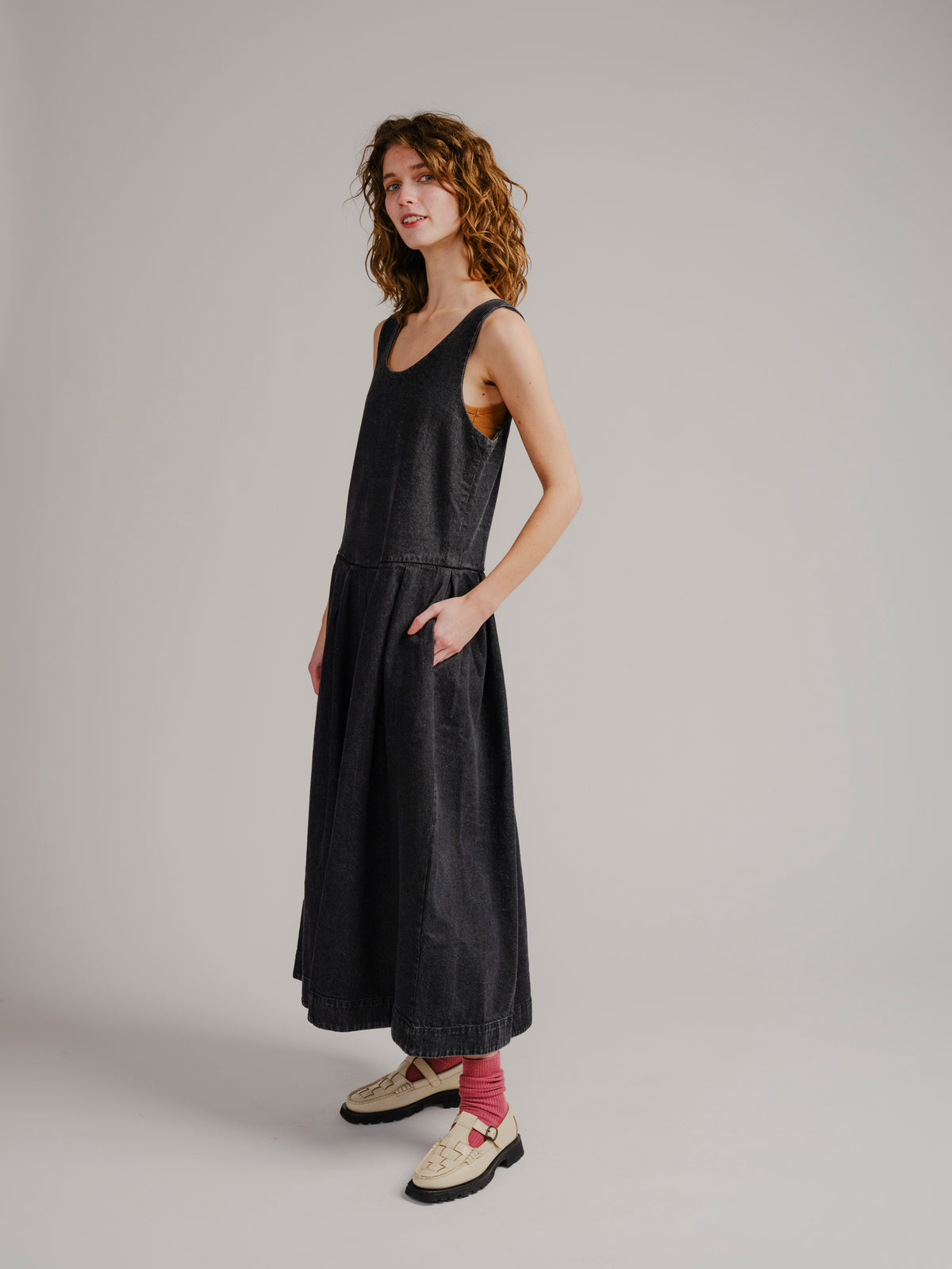 Edie Dress - Black Denim
