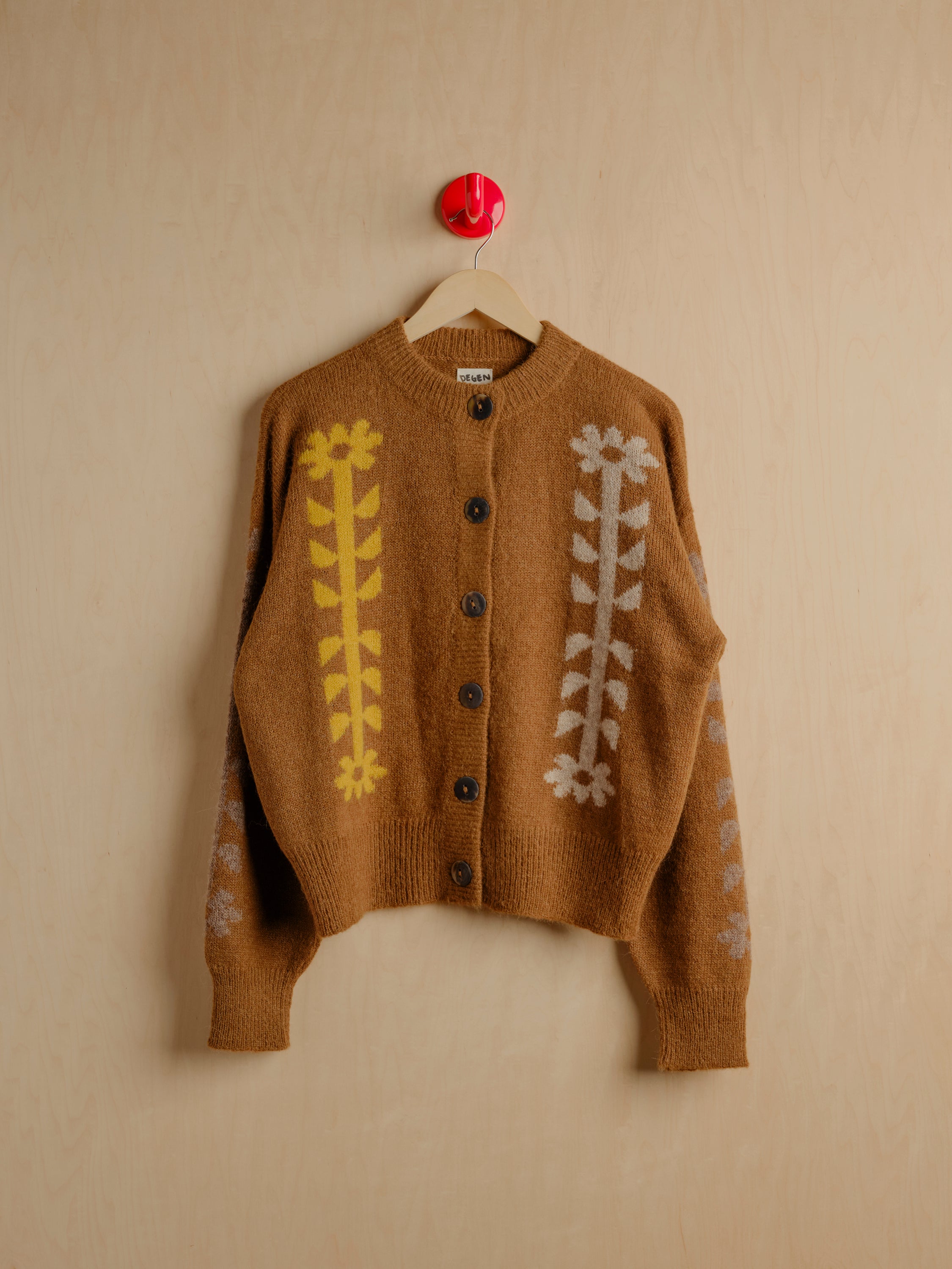Flower Power Cardigan - Bark
