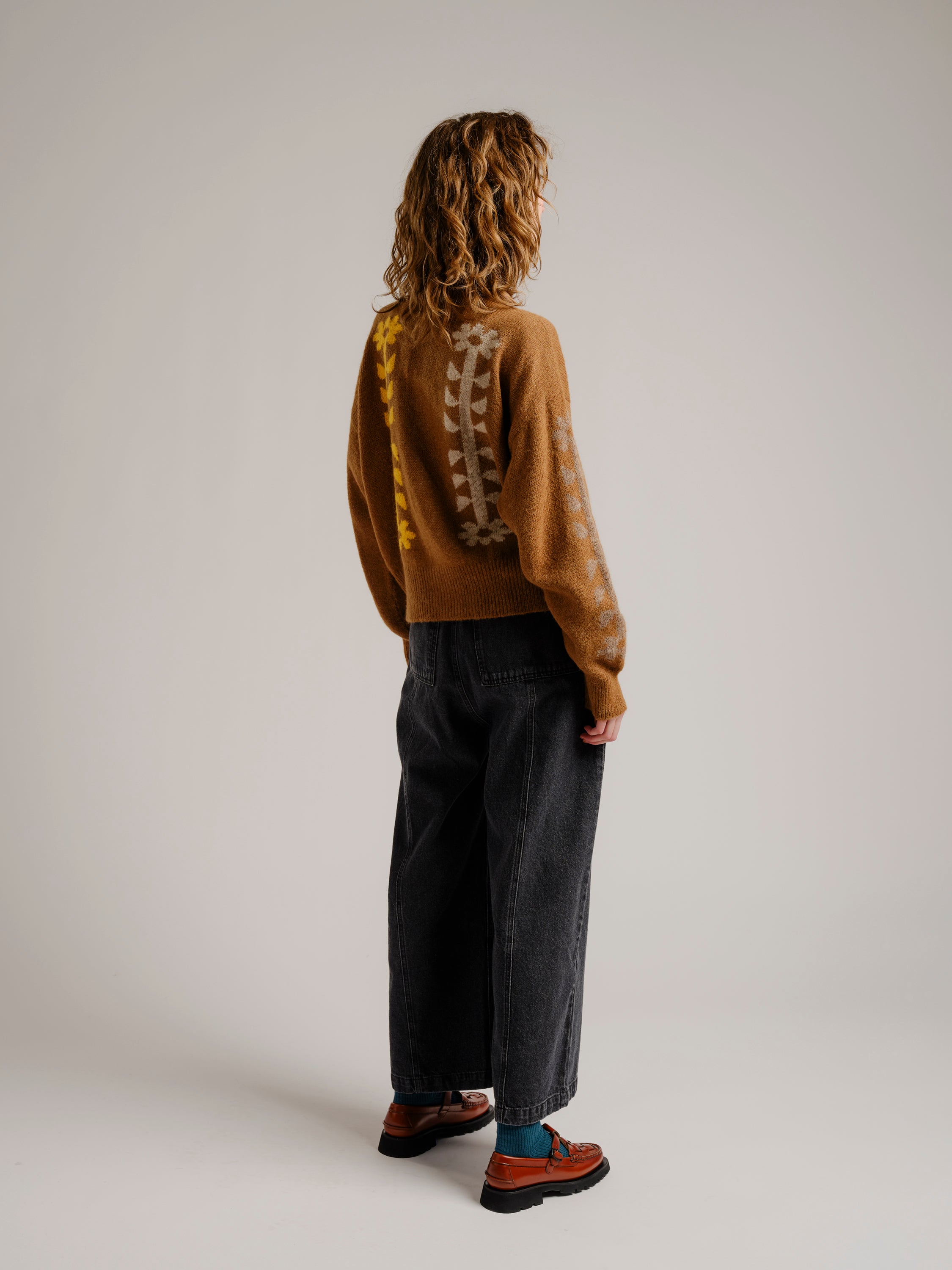 Flower Power Cardigan - Bark