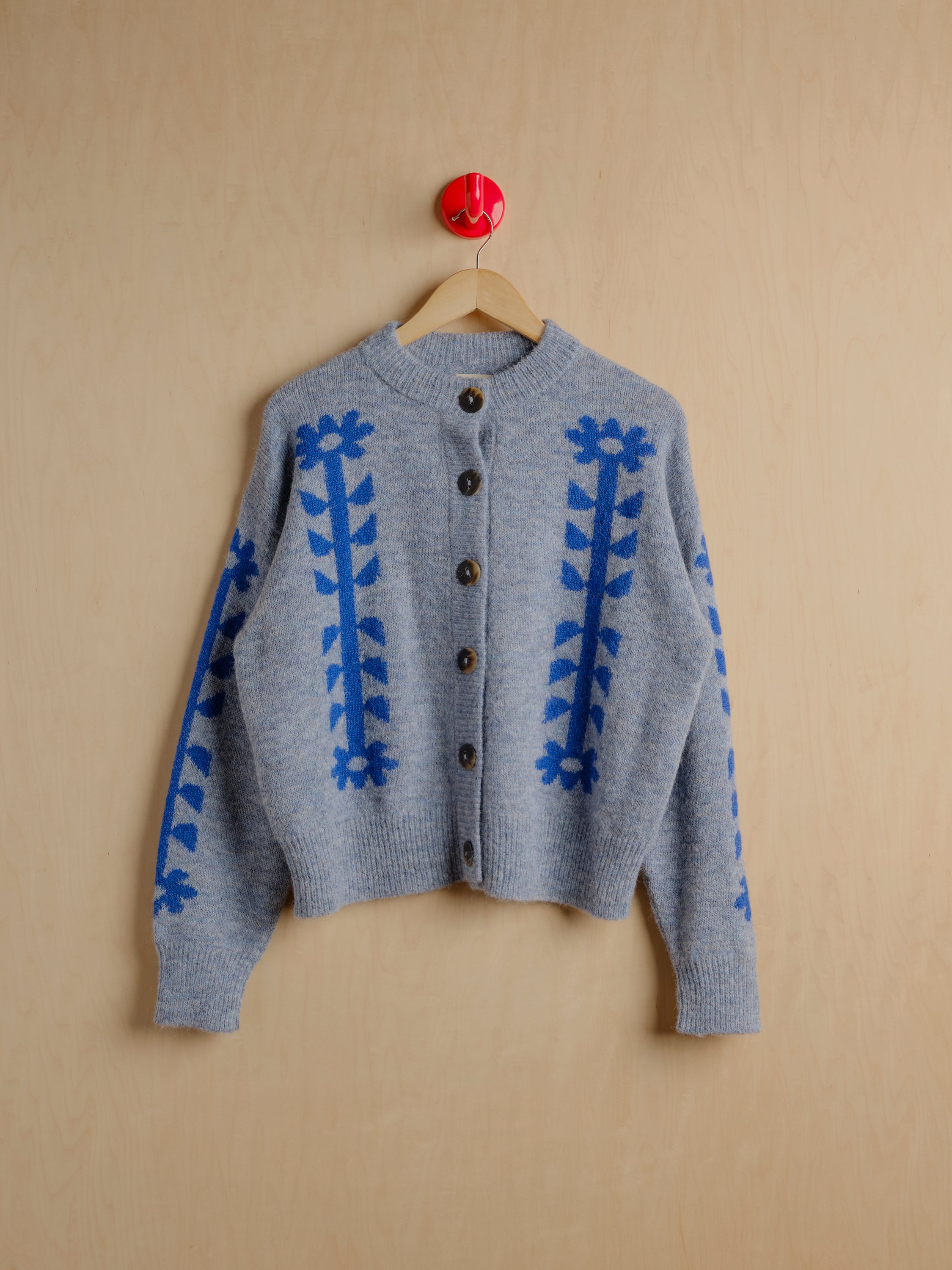 Flower Power Cardigan - Bluebell