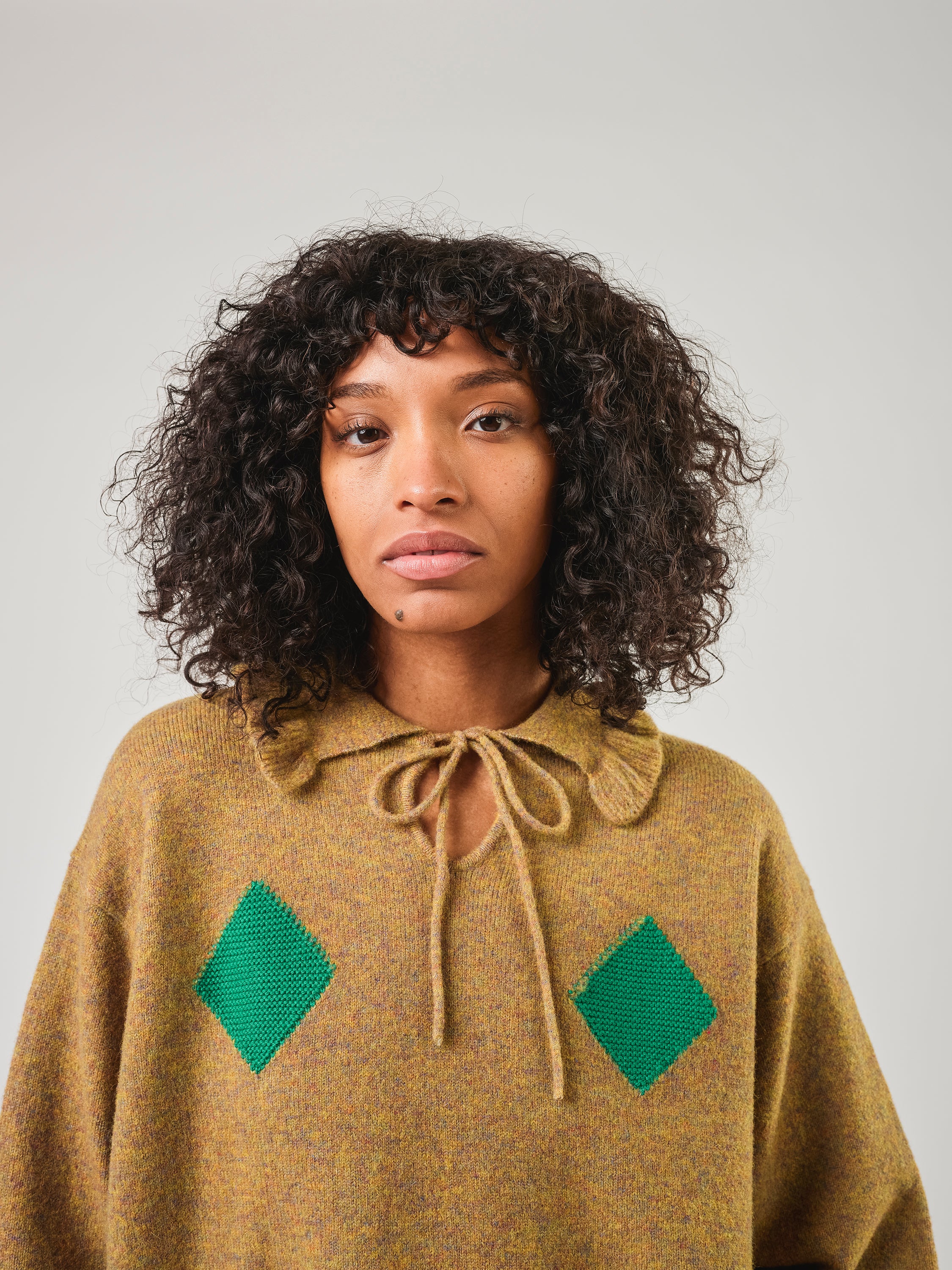Moss Harlequin Pullover