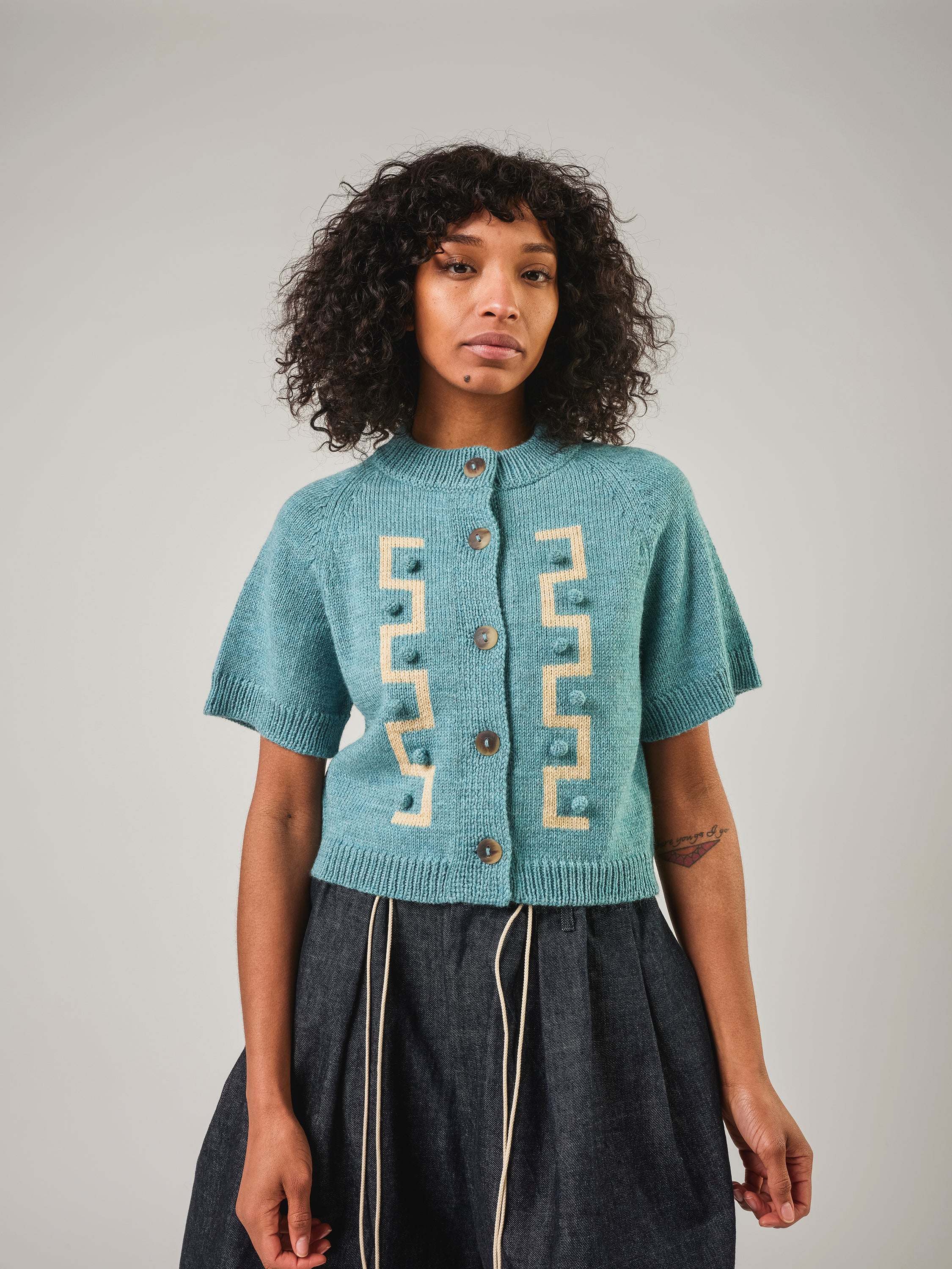 Sky Key Cardigan Tee