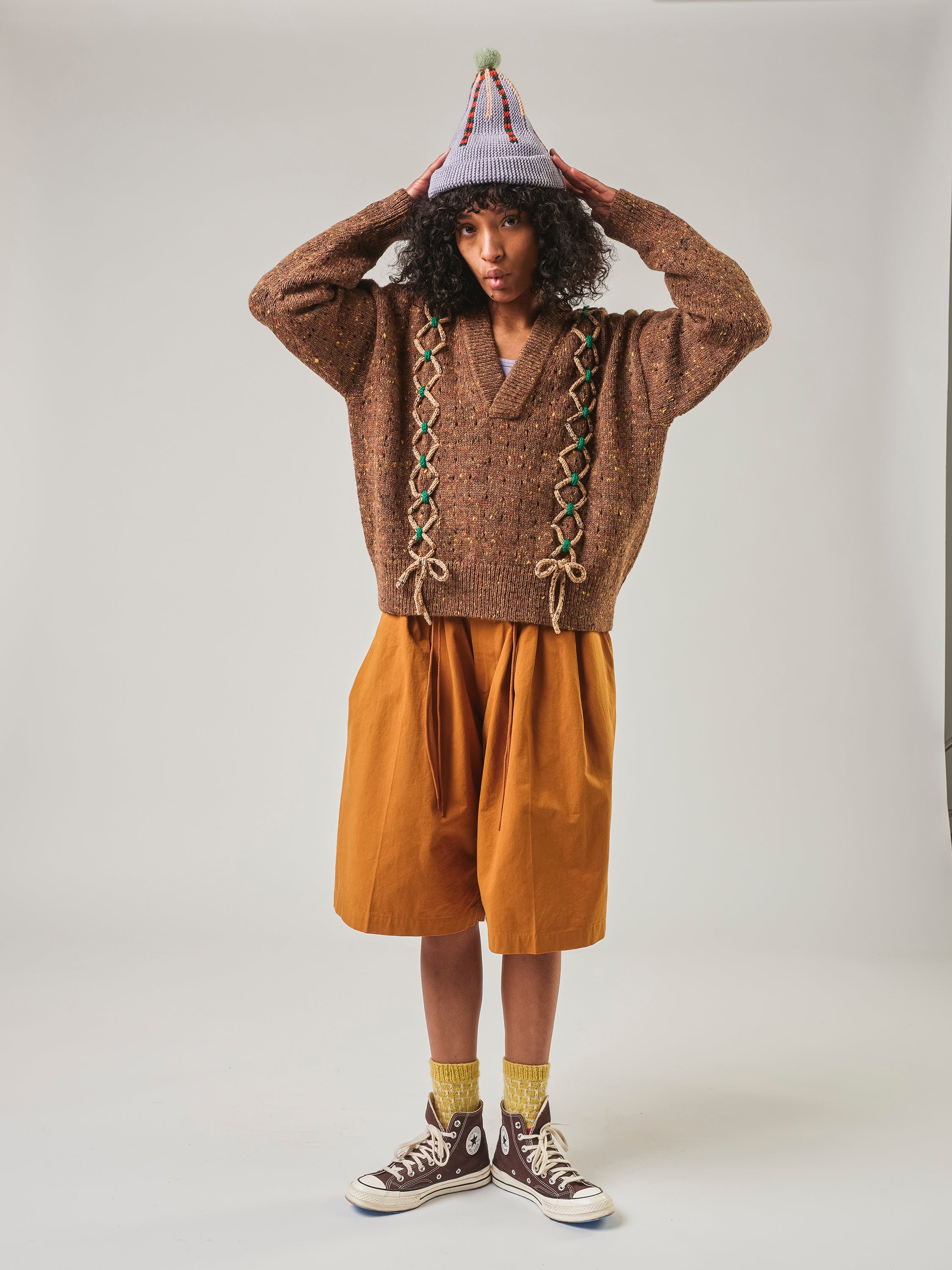 Bark Laced Tweed Pullover