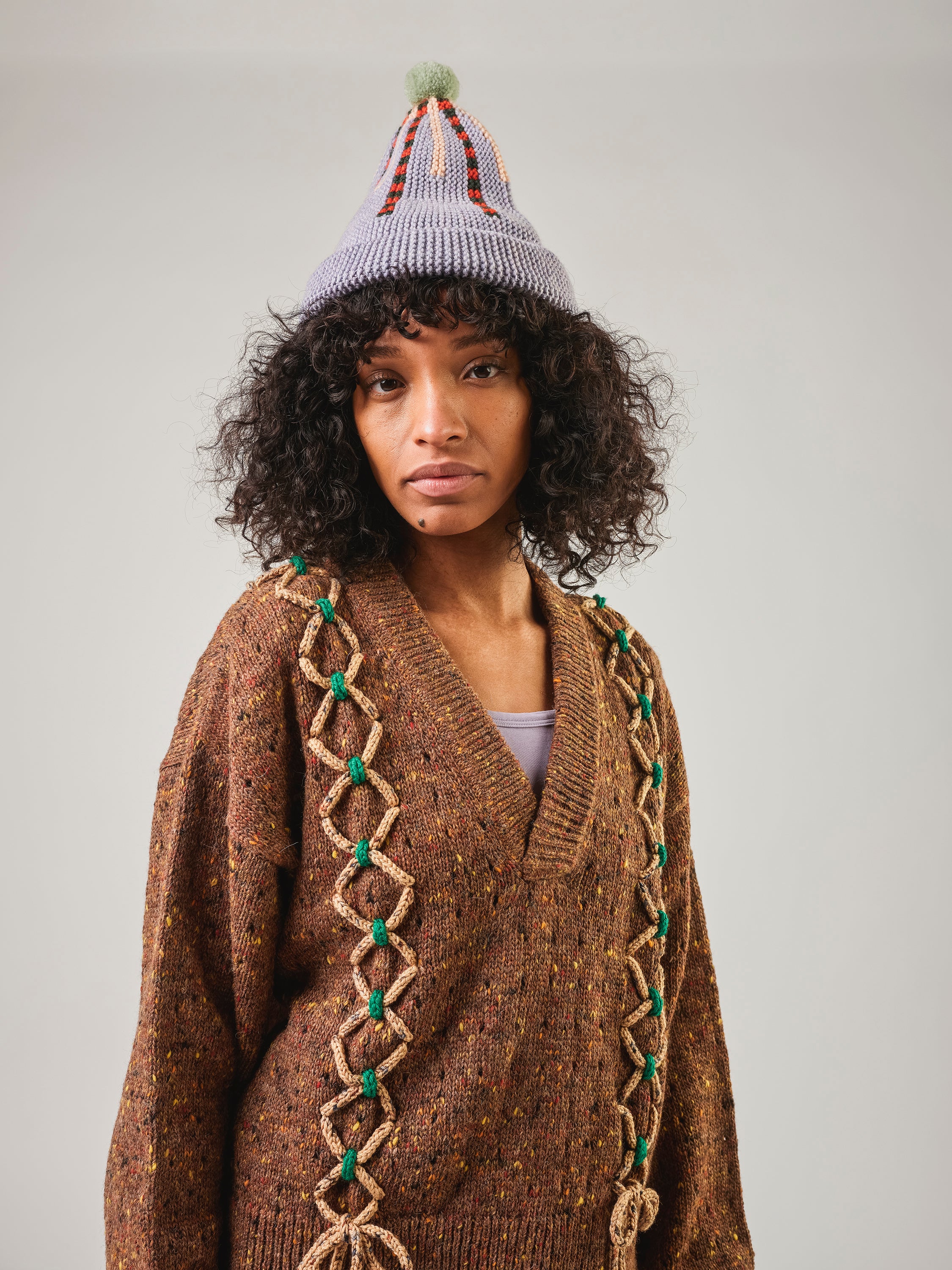 Bark Laced Tweed Pullover