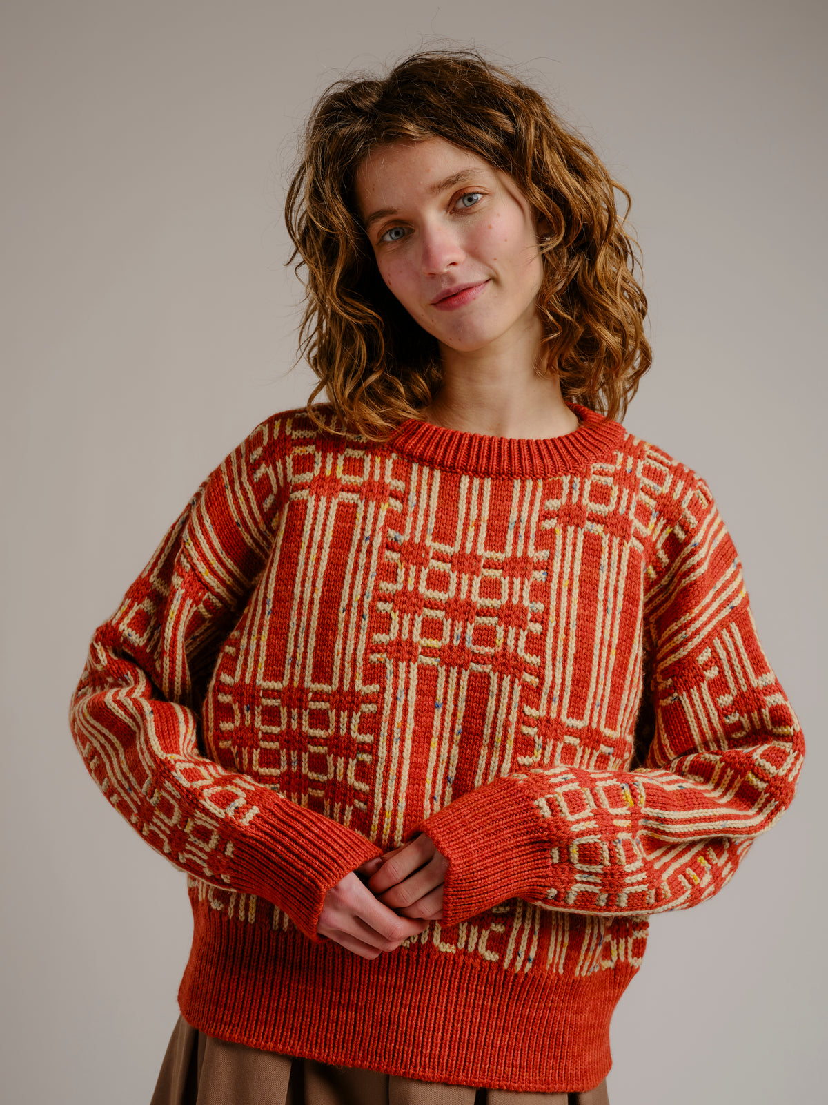 Passing Through Sweater - Brick