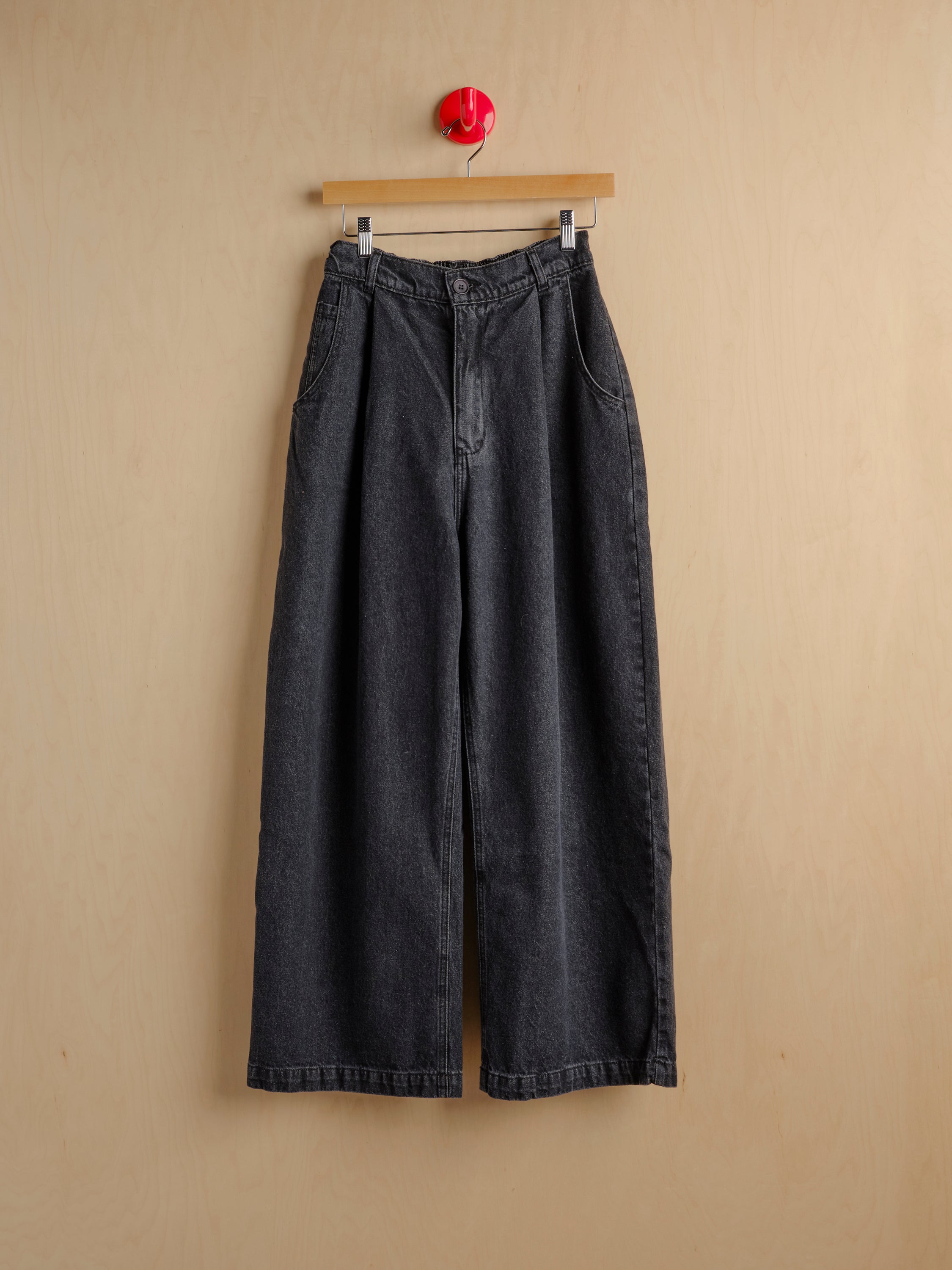 Rylie Wide Leg Pant - Black Denim