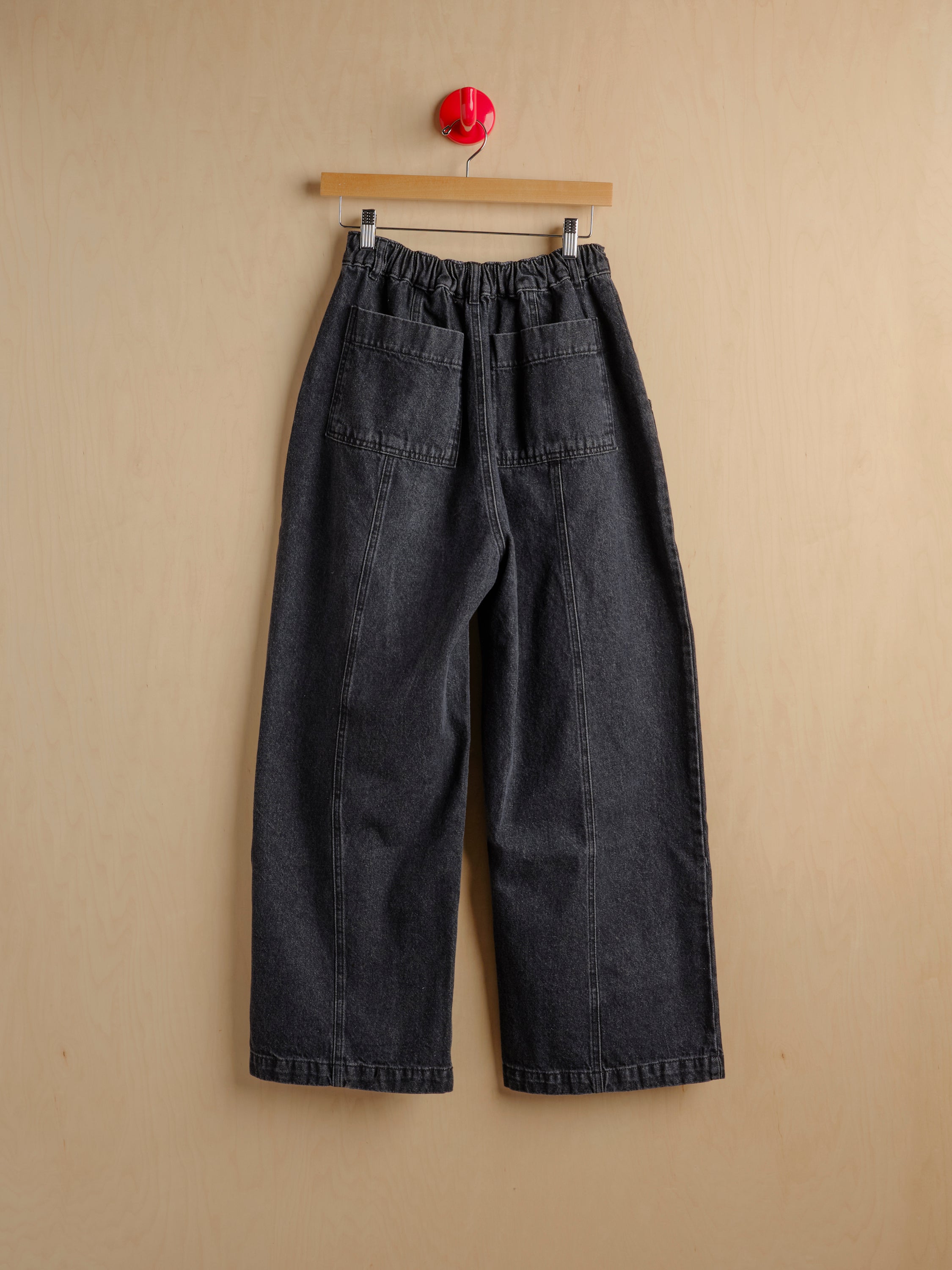 Rylie Wide Leg Pant - Black Denim
