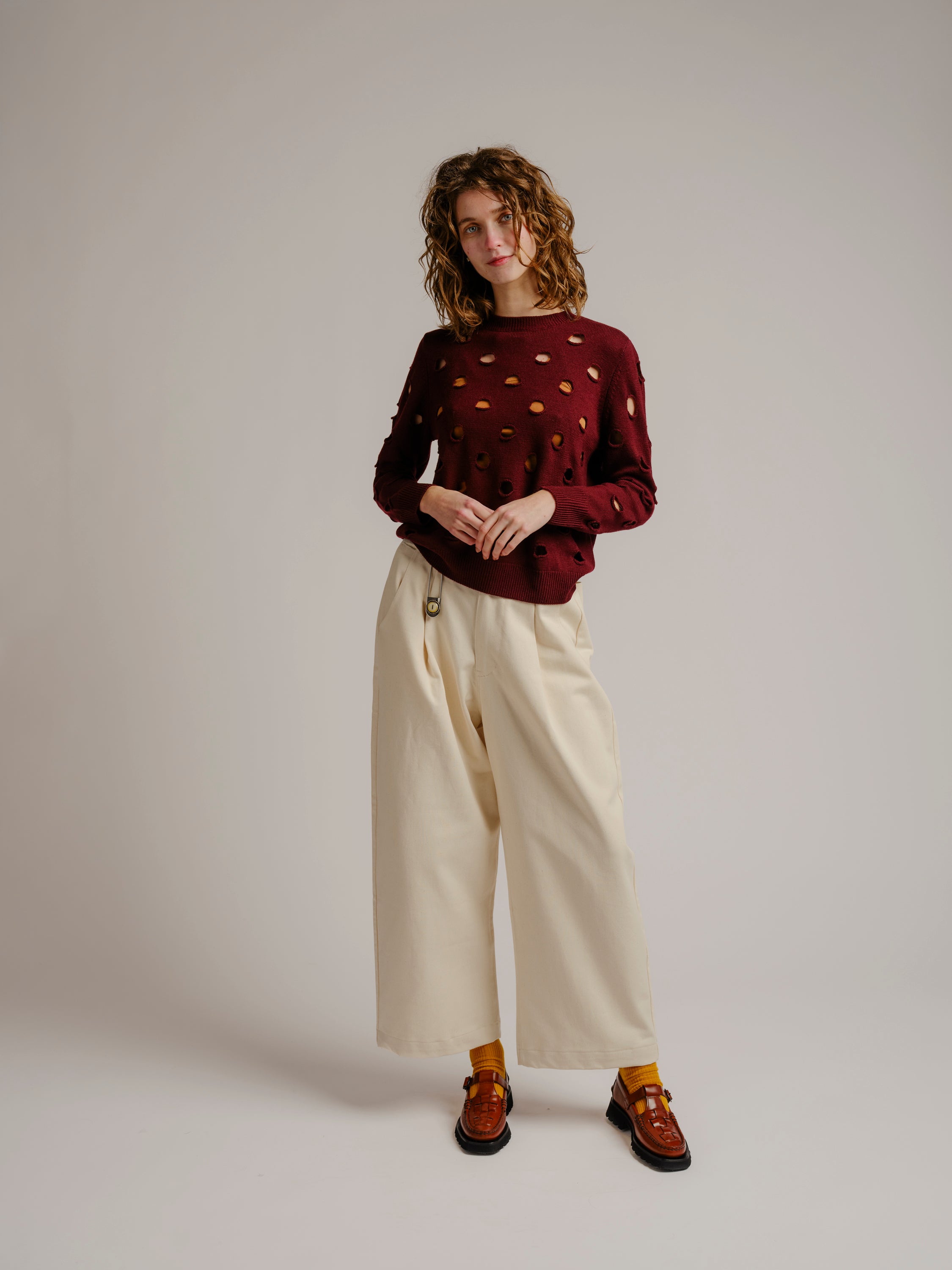 Rylie Wide Leg Pant - Natural