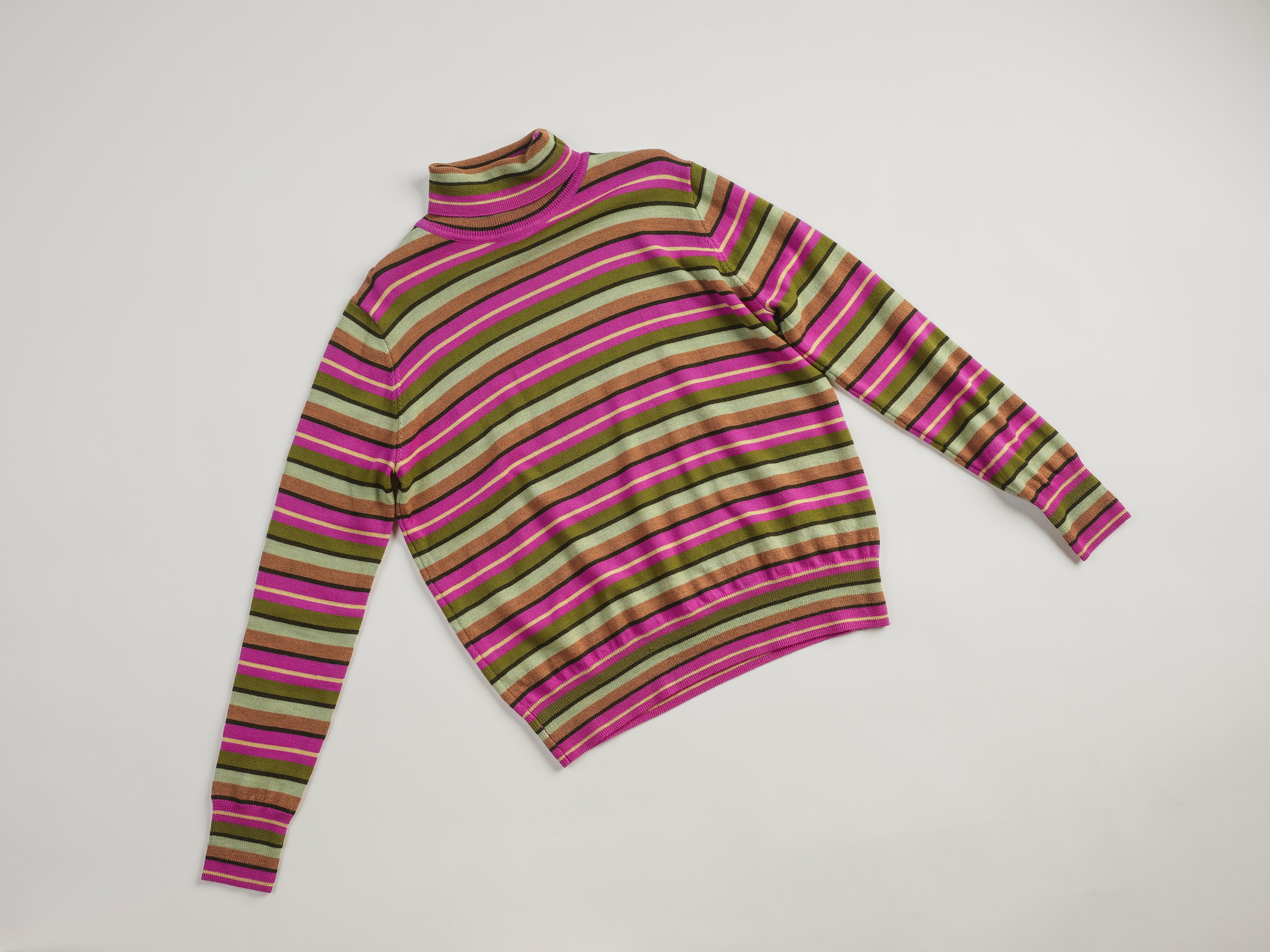 Berry Striped Turtleneck