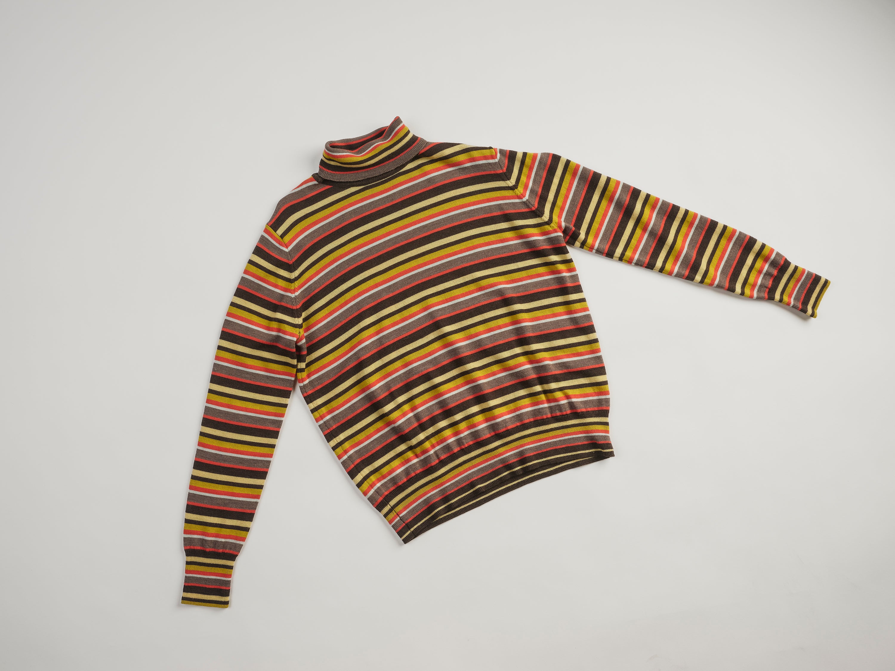 Retro Striped Turtleneck