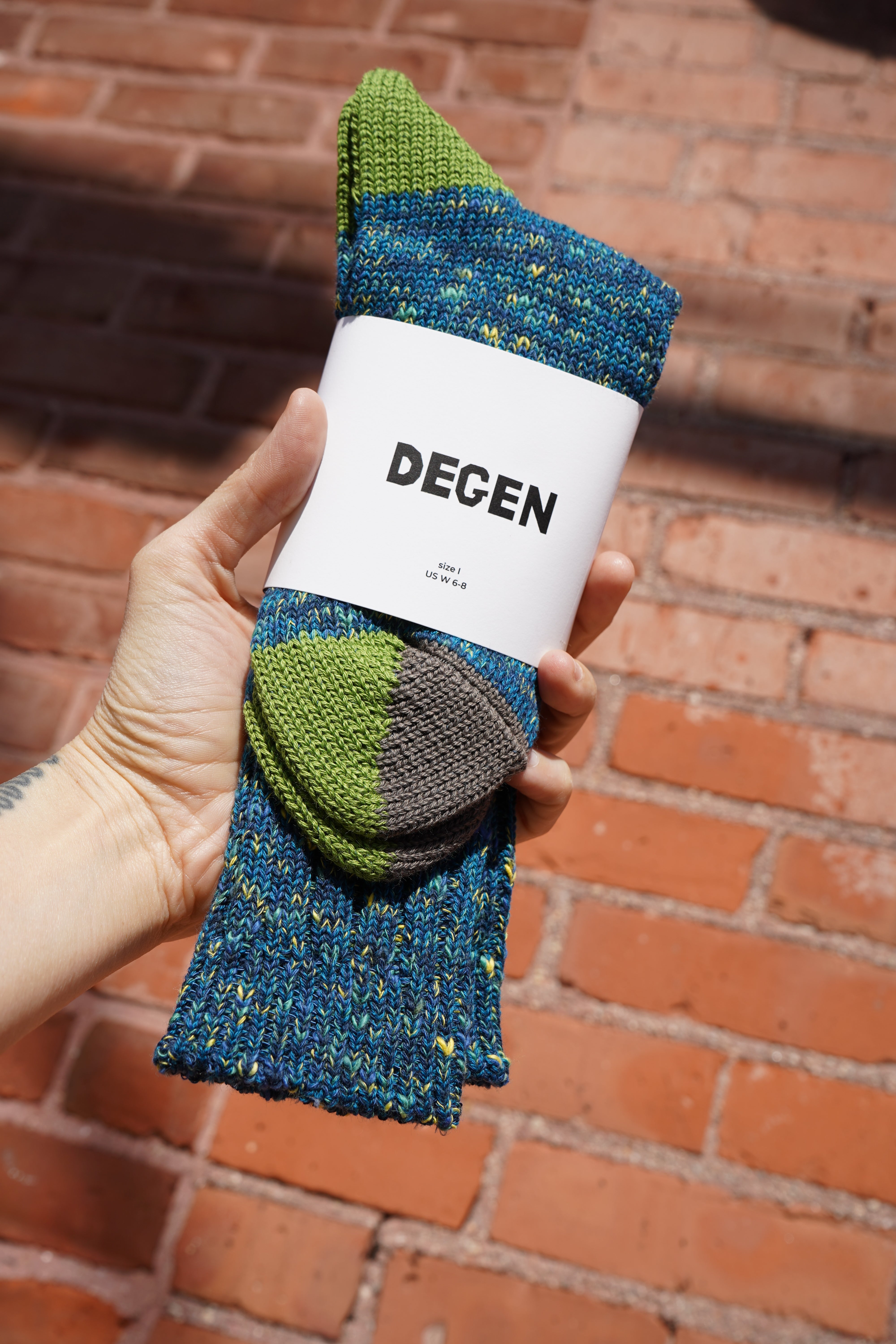 Cotton Split Toe Crew Socks