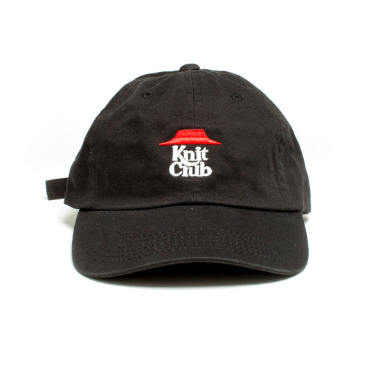 Knit Club Dad Cap-Black