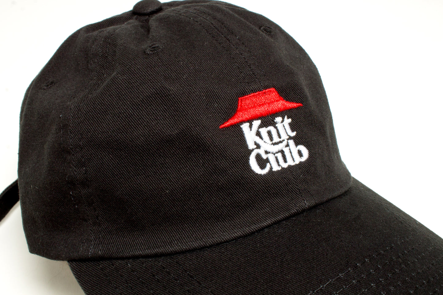 Knit Club Dad Cap-Black