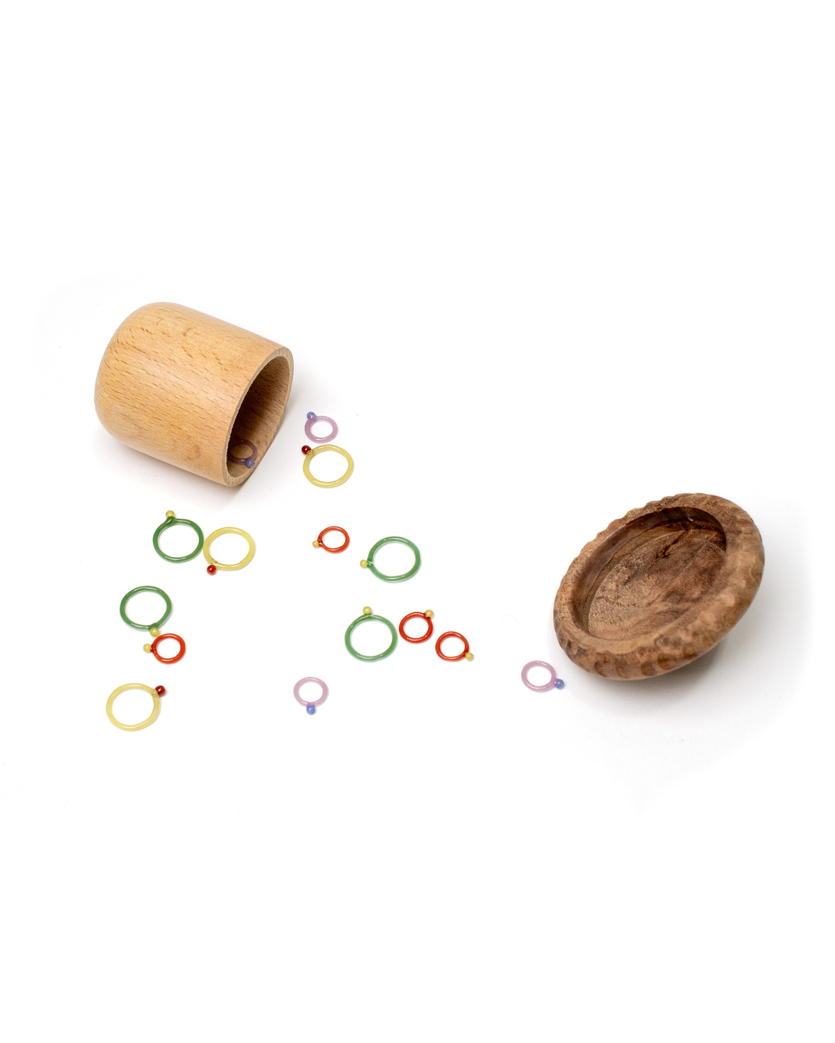 Fiber and Flame X DEGEN Glass Stitch Markers - Small