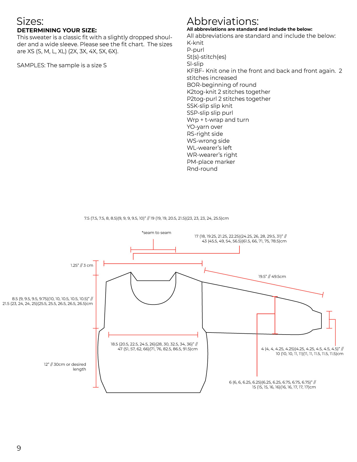X90 Sweater Pattern