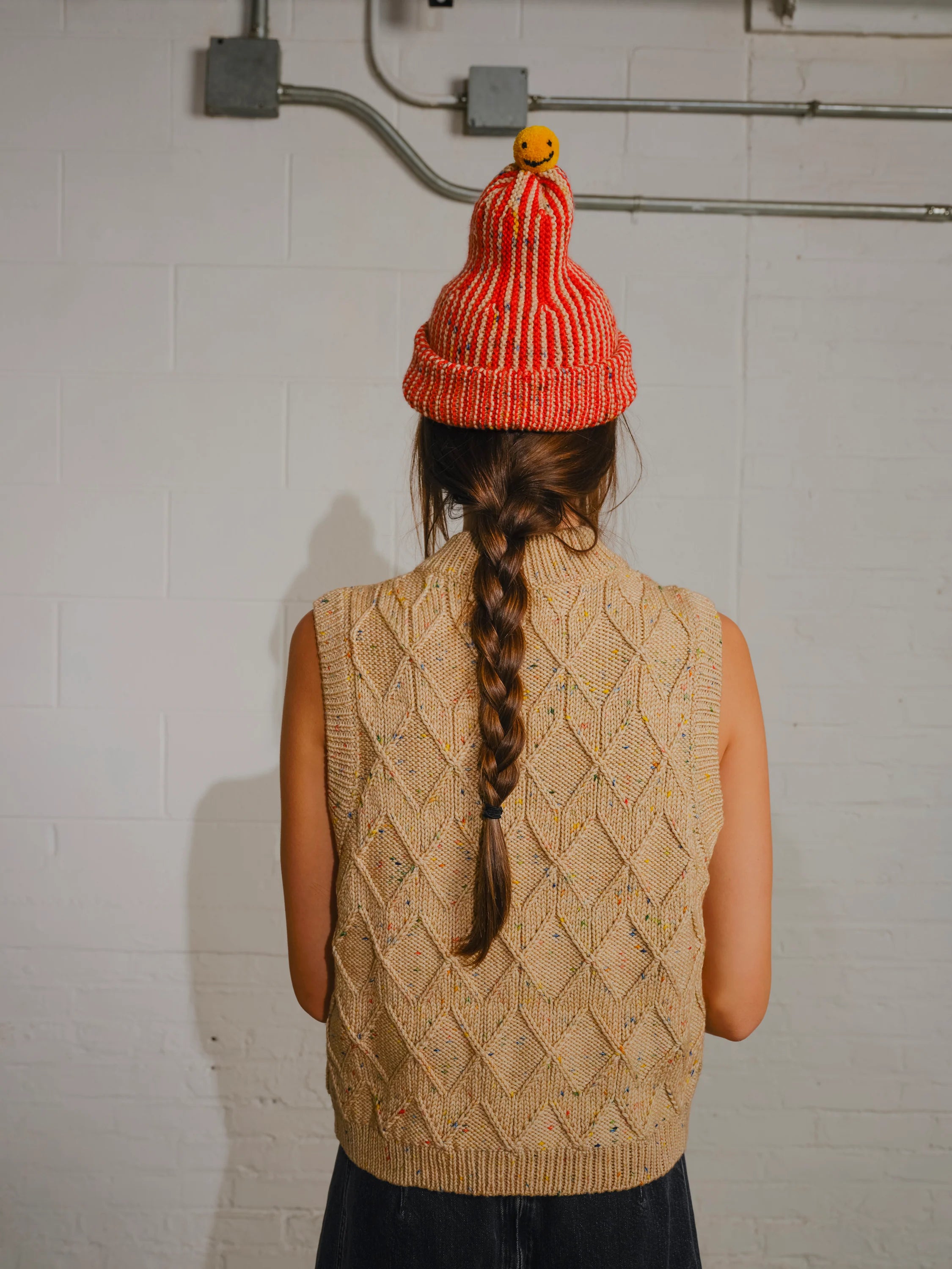 Garter Stripe Hat Pattern Printed Pattern