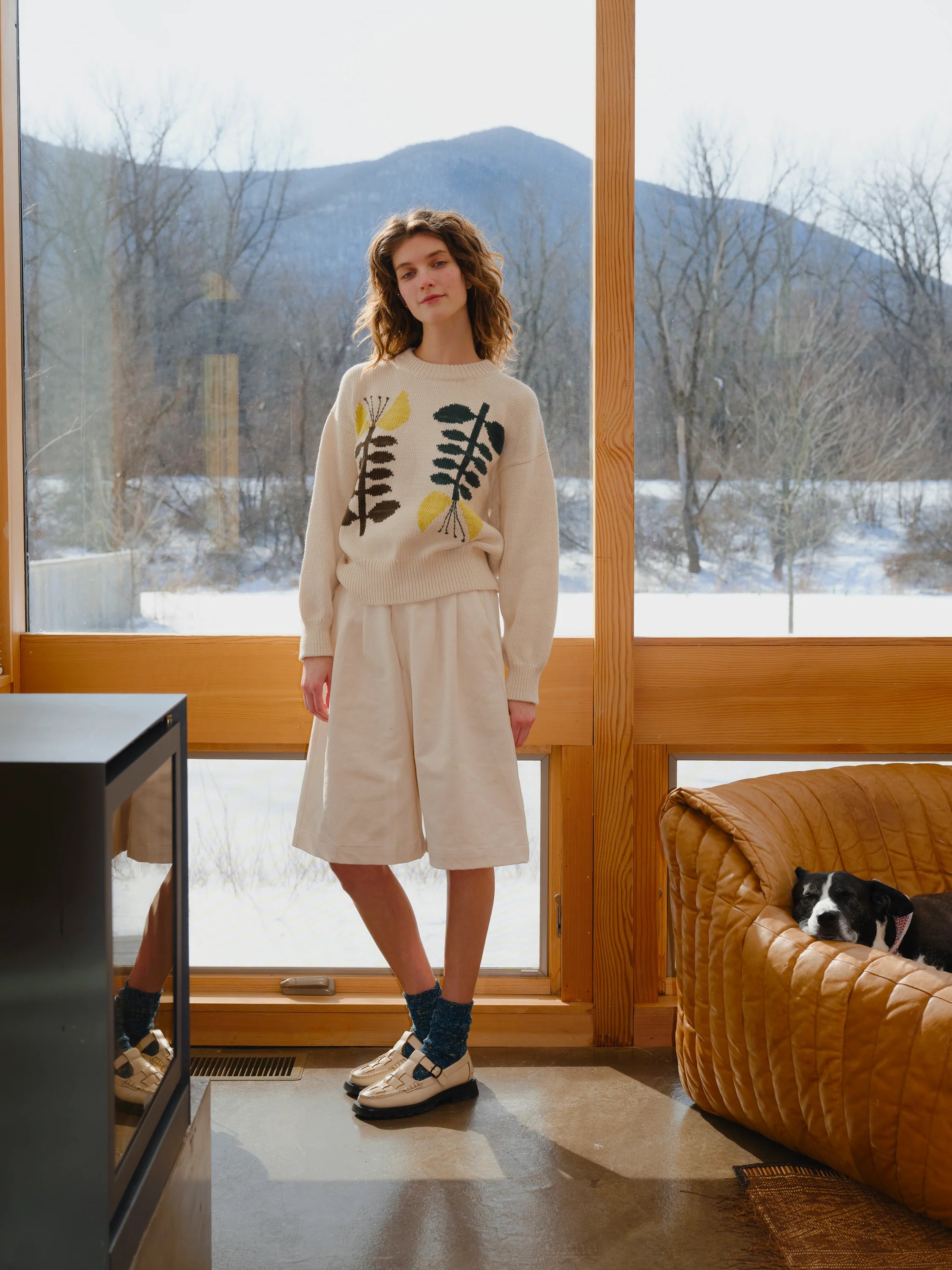 Yarrow Embroidered Flora Sweater