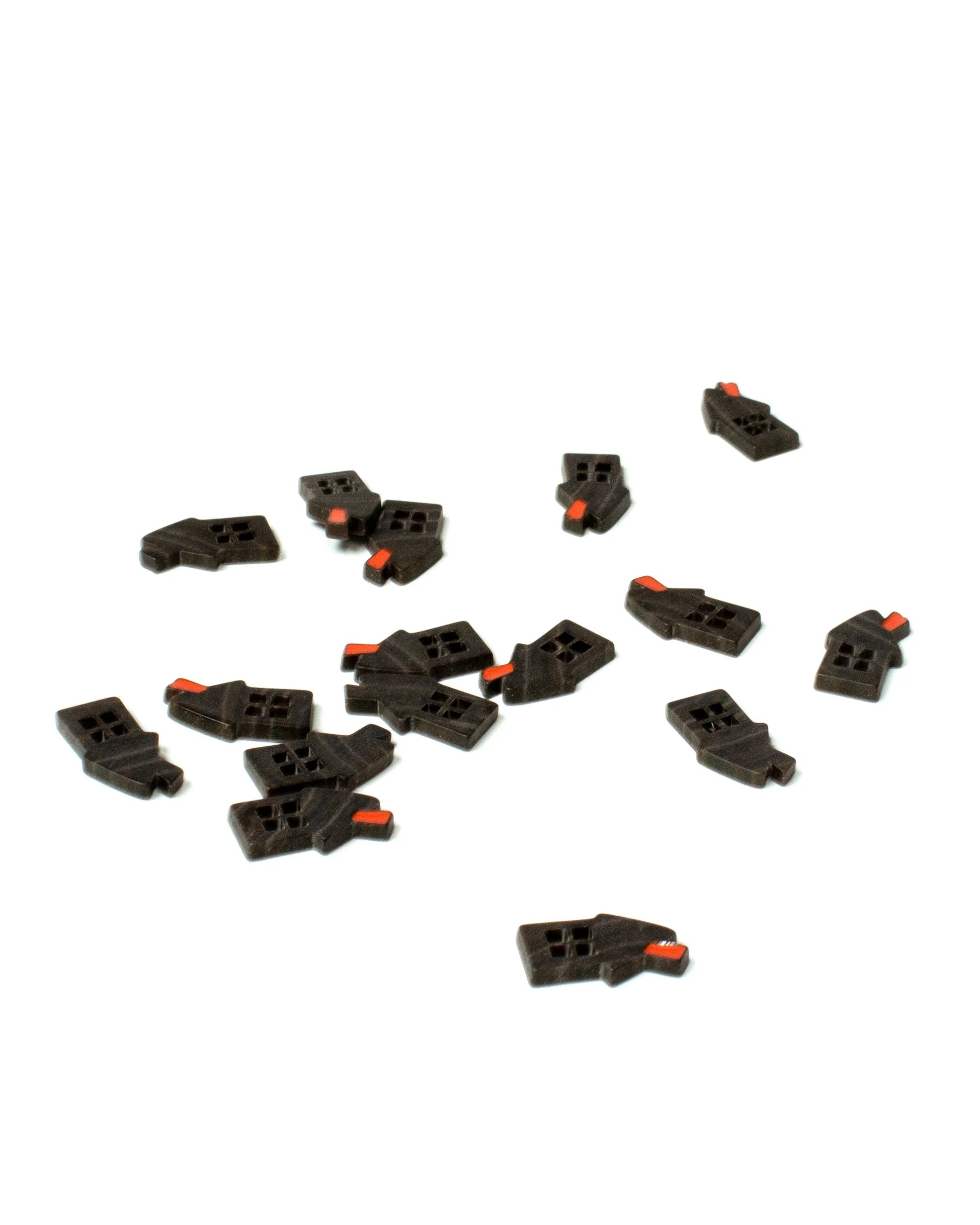 Houses with Orange Chimneys 18mm x 10mm