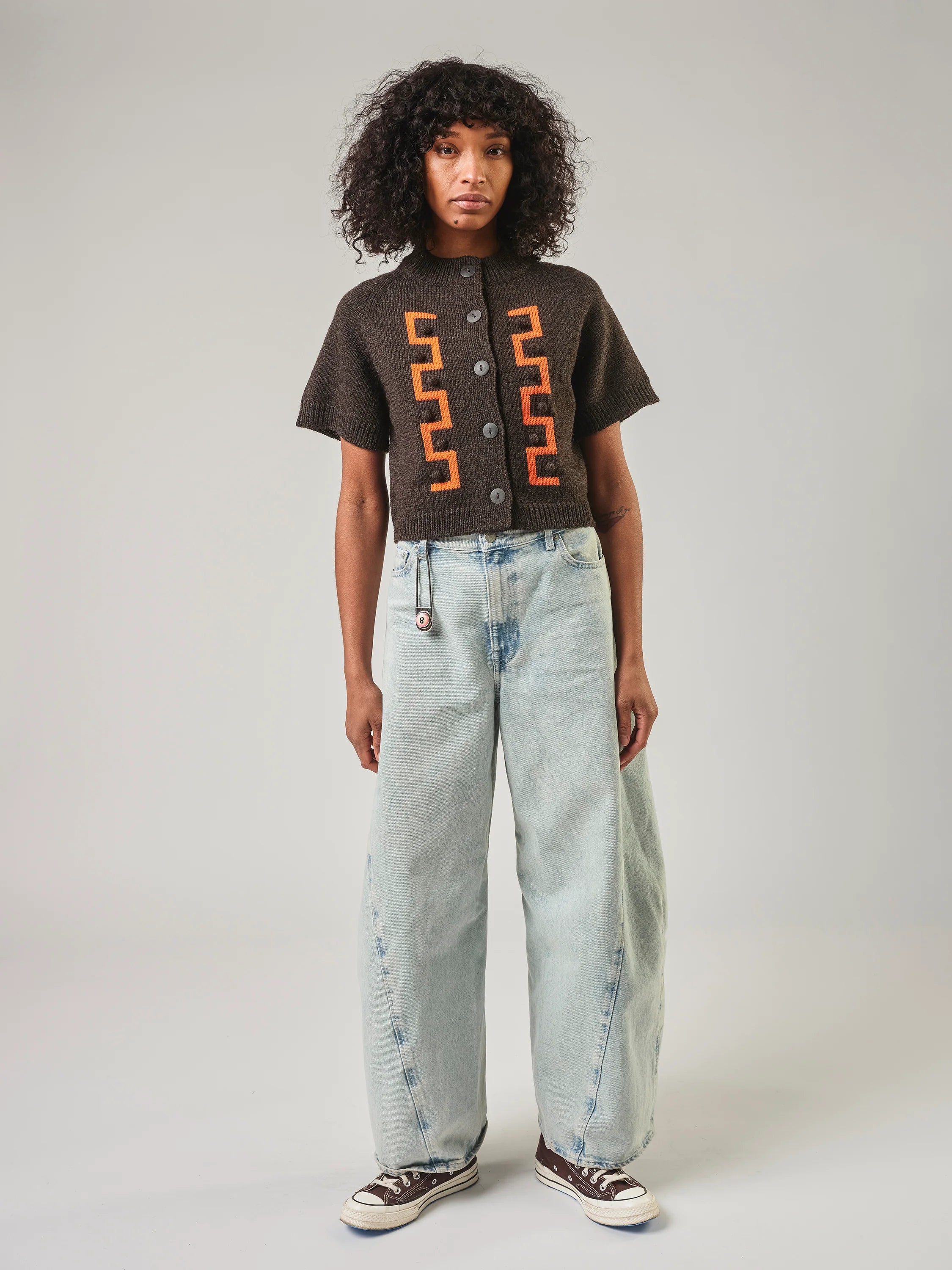 Walnut Key Cardigan Tee