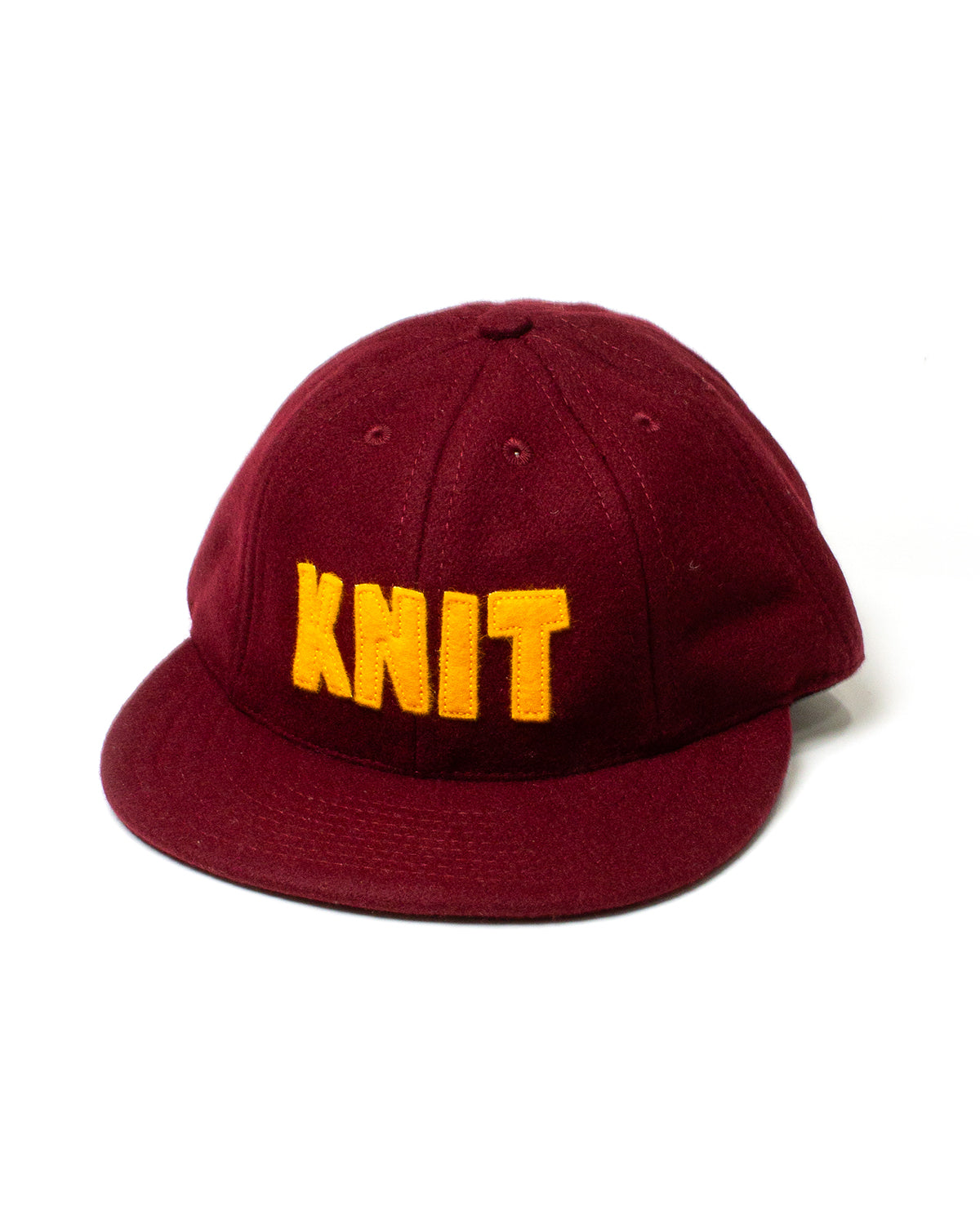 KNIT Vintage Wool Cap - Burgundy