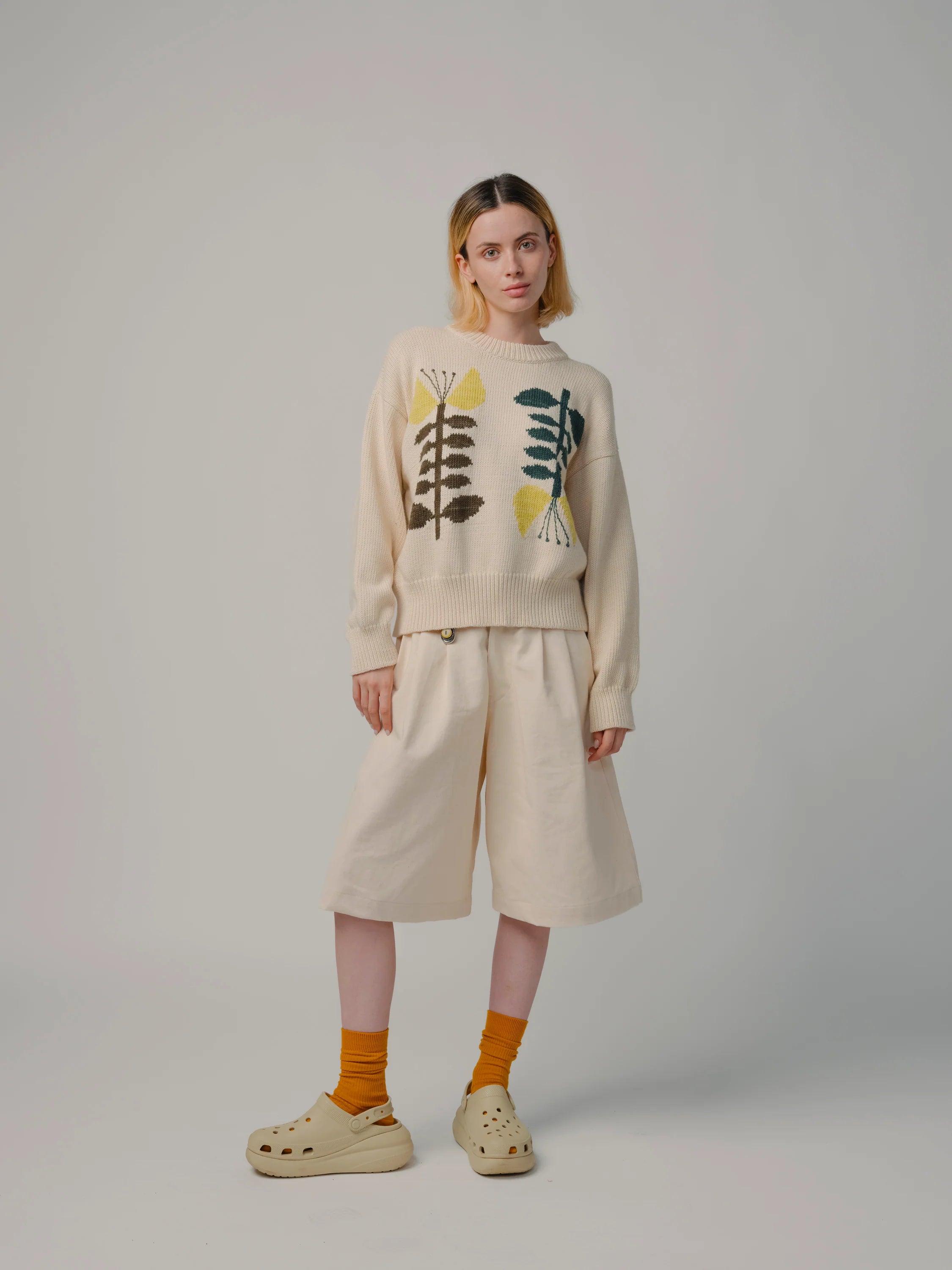Yarrow Embroidered Flora Sweater