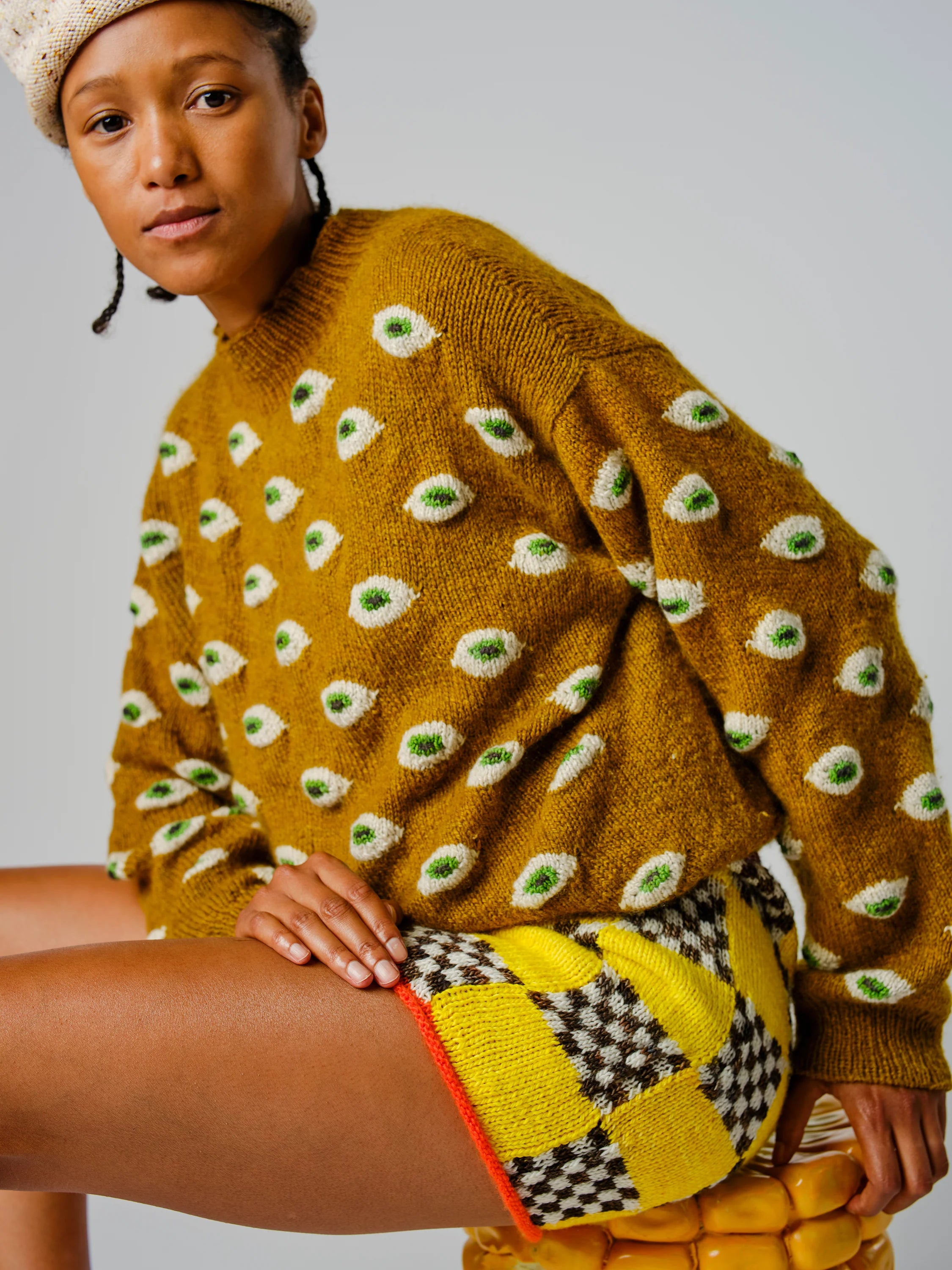 Adult Eyes Sweater Pattern