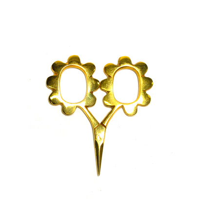 Gold Flower Power Mini Scissors