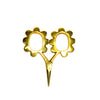 Gold Flower Power Mini Scissors