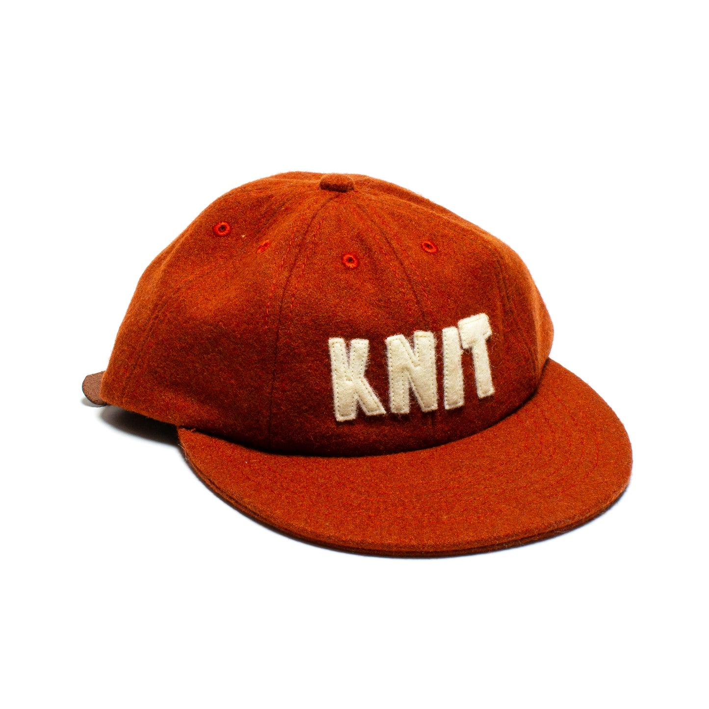 KNIT Vintage Wool Cap - Rust