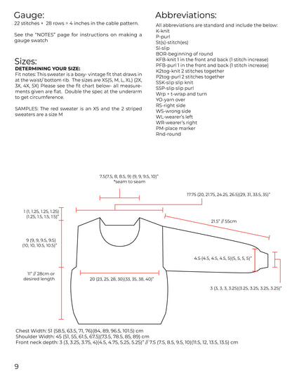 Wavvy Cable Sweater Pattern