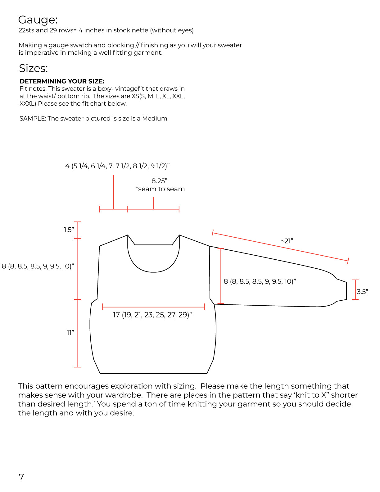 Adult Eyes Sweater Pattern