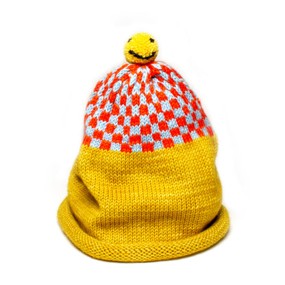 Checkered Happy Hat Pattern