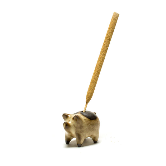 Large Dark Dots Incense Holder Pinch Pig